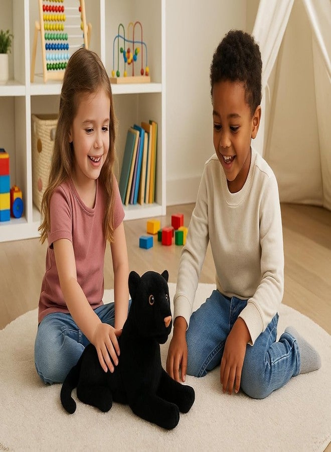 DTR Creation Black Tigers 33CM Soft Toys for Kids | Plush Soft Toys for Baby Boys and Girls| Best Gift | Black Panther Soft Toy for Kids -Black 30 Cm Length - Image 4